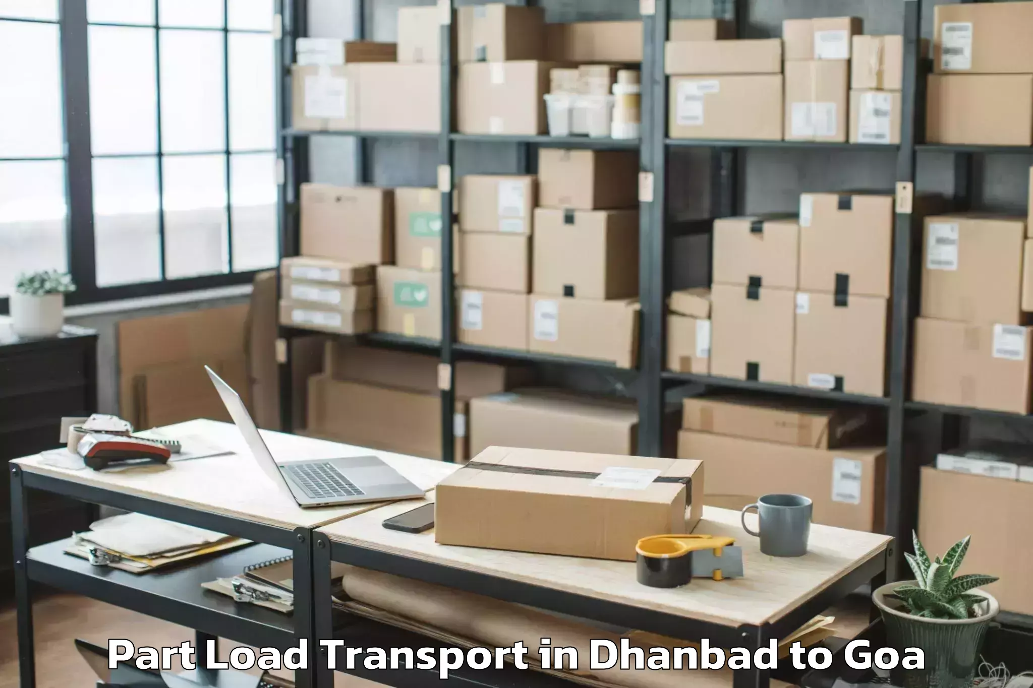 Trusted Dhanbad to Candolim Part Load Transport